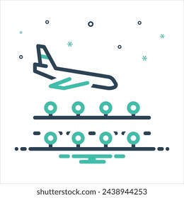Vector colorful mix icon for landing