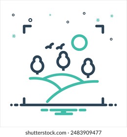 Icono de mezcla colorida de Vector para paisaje