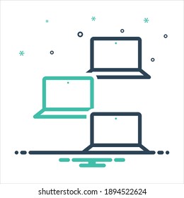 Icono de mezcla de colores para vectores para portátiles