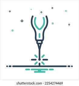 Icono de mezcla de colores vectorial para láser