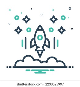 Icono de mezcla colorida del vector para el lanzamiento