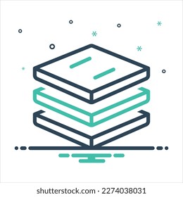 Vector colorful mix icon for layer