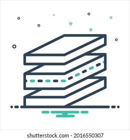 Vector colorful mix icon for layers