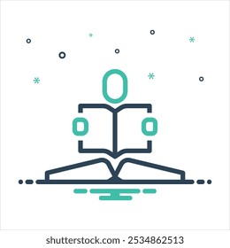 Ícone de mistura colorida vetorial para aprendizagem