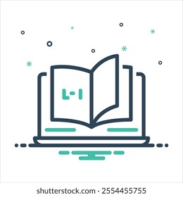 Vector colorful mix icon for lesson