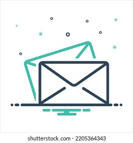 Vector colorful mix icon for letters