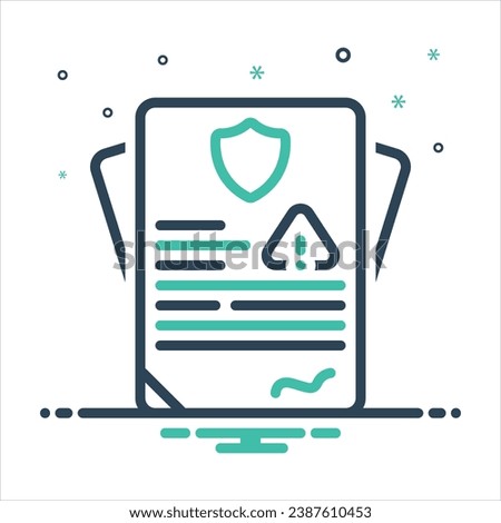 Vector colorful mix icon for liabilities