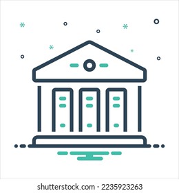 Vector colorful mix icon for libraries