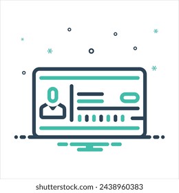 Vector colorful mix icon for license