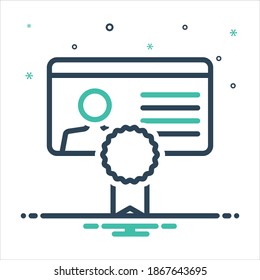 Vector colorful mix icon for licensing