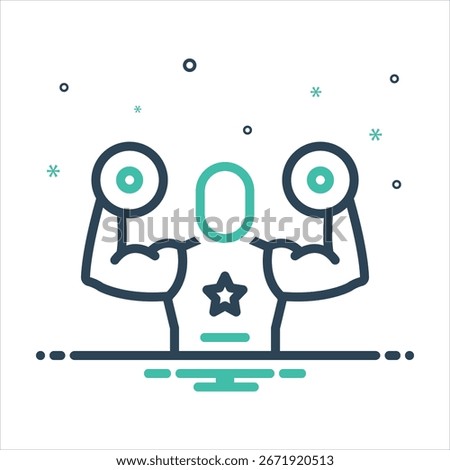 Vector colorful mix icon for lifting power