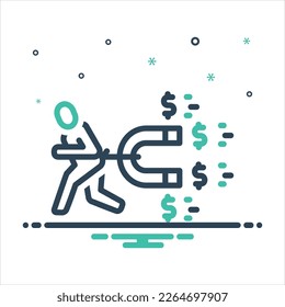 Vector colorful mix icon for likely