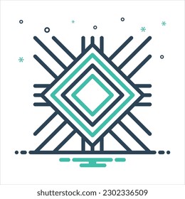 Vector colorful mix icon for linear