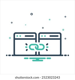 Vektor bunte Mischung Symbol für Link