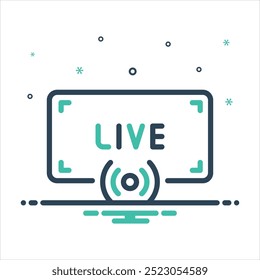 Vector colorful mix icon for live