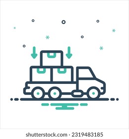 Vector colorful mix icon for load