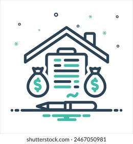 Vector colorful mix icon for loan