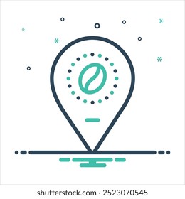 Vector colorful mix icon for location