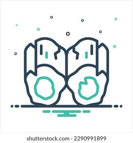 Vector colorful mix icon for log
