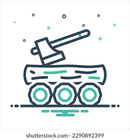 Vector colorful mix icon for logged