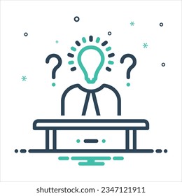 Vector colorful mix icon for logical
