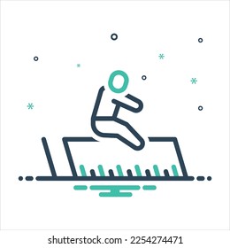 Vector colorful mix icon for long