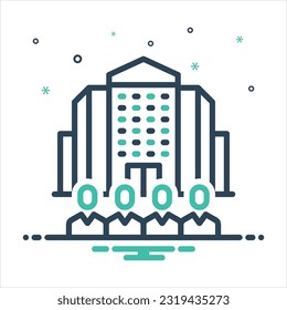 Vector colorful mix icon for ltd