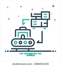 Vector colorful mix icon for machine to machine