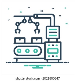Vector colorful mix icon for machinery