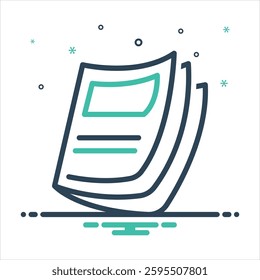 Vector colorful mix icon for magazines