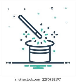 Vector colorful mix icon for magic