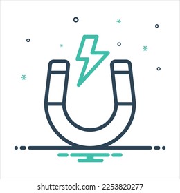 Vector colorful mix icon for magnet