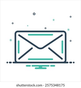 Vector colorful mix icon for mail