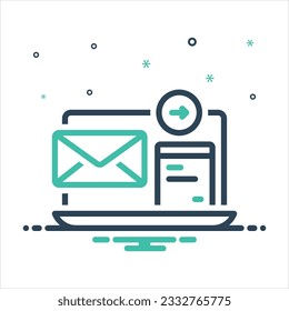 Vector colorful mix icon for mailto