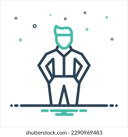 Vector colorful mix icon for male