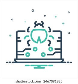 Vector de mezcla de colores para malware