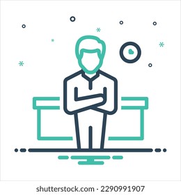 Vector colorful mix icon for man