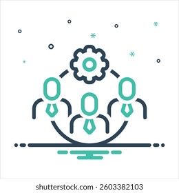 Vector colorful mix icon for manage