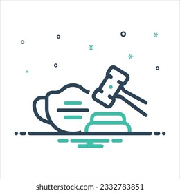 Vector colorful mix icon for mandatory