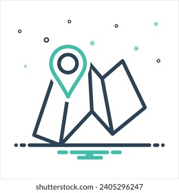 Vector colorful mix icon for map