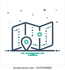 Vector colorful mix icon for map