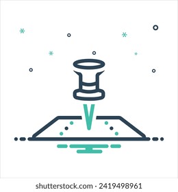 Vector colorful mix icon for map pin