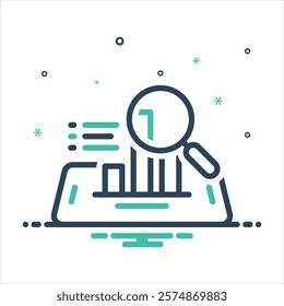 Vector colorful mix icon for market research