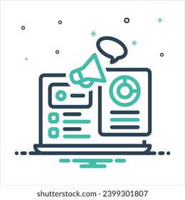 Vector colorful mix icon for marketing