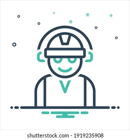 Vector colorful mix icon for marshall
