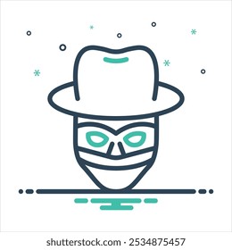 Icono de mezcla de colores de Vector para enmascarar