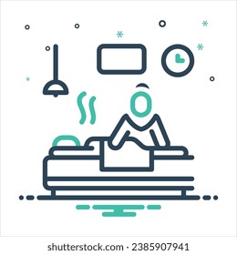 Icono de mezcla de colores vectorial para masaje