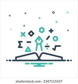 Vector colorful mix icon for mathematical