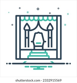 Vector colorful mix icon for medieval
