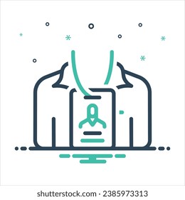 Vector colorful mix icon for meeting id